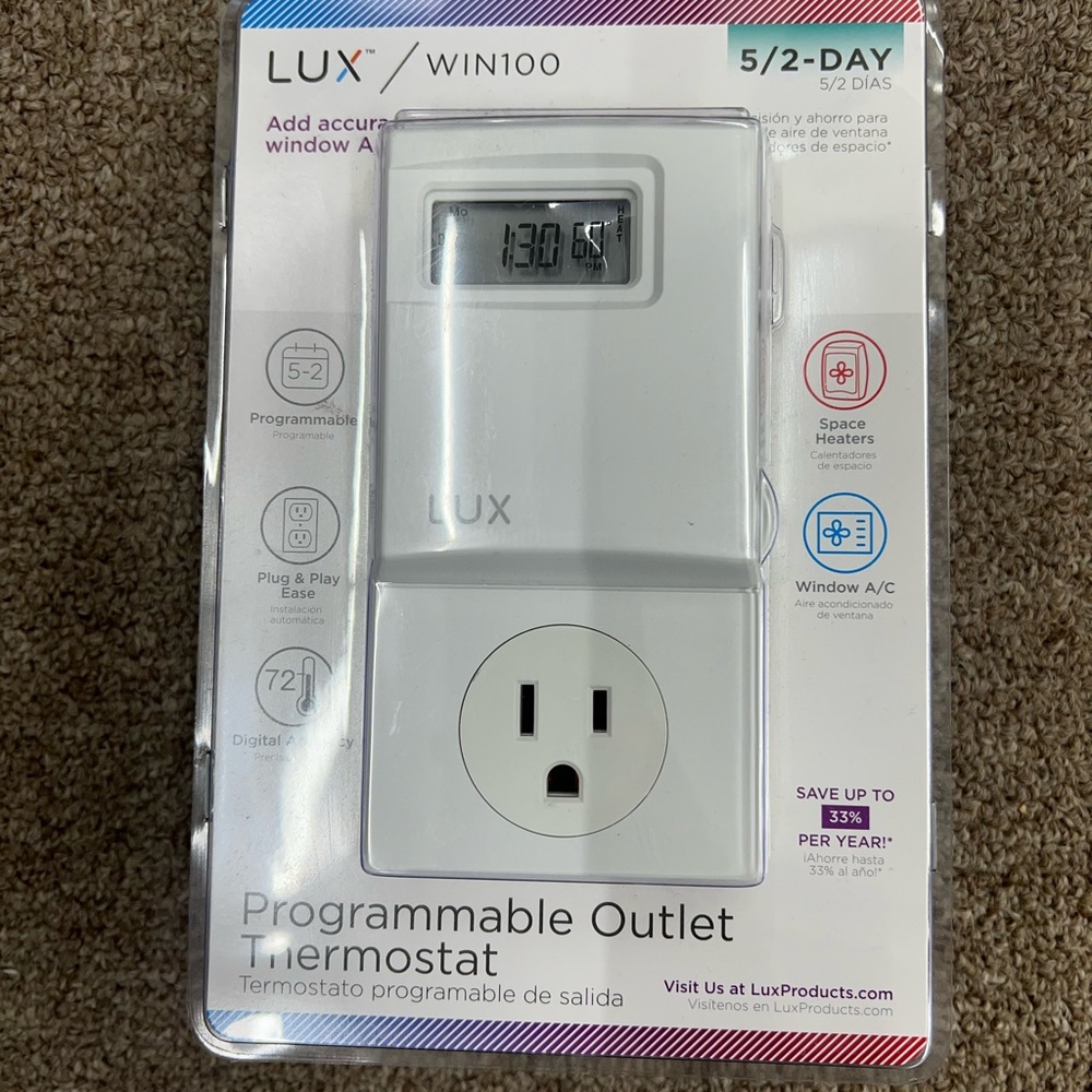 Lux Products WIN100 outlet Thermostat